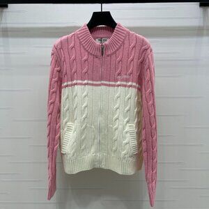 Miu Miu latest crew neck knit cardigan